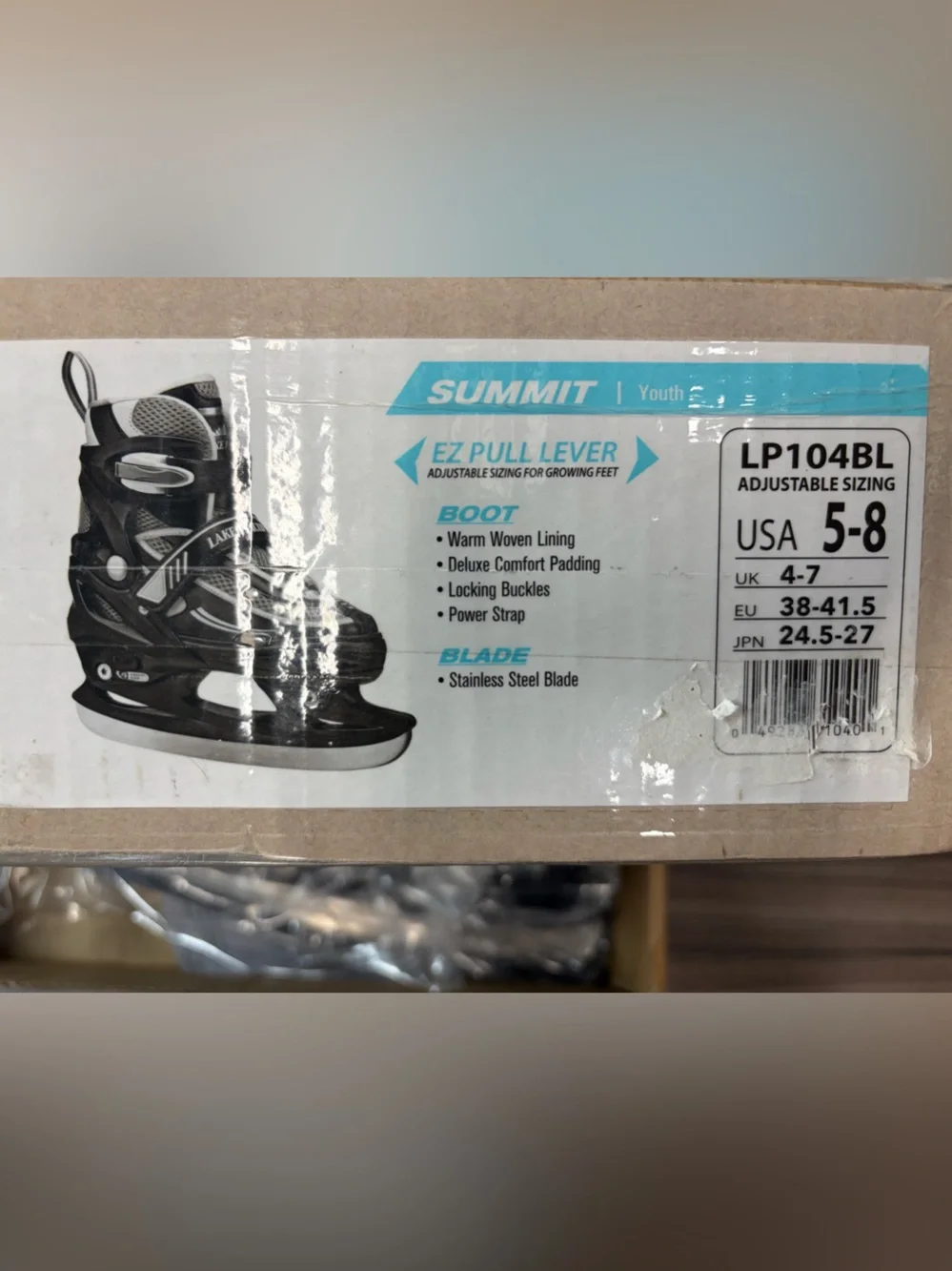 Youth Adjustable Black Kids Ice Skates